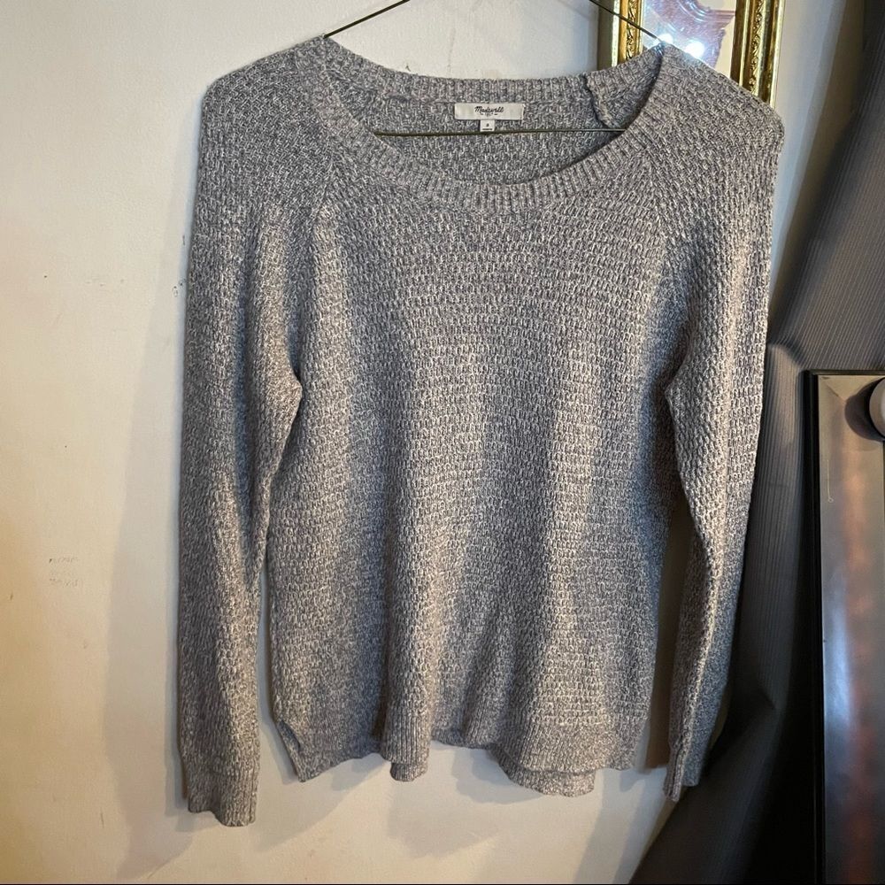 Madewell leaf stitch crewneck sweater